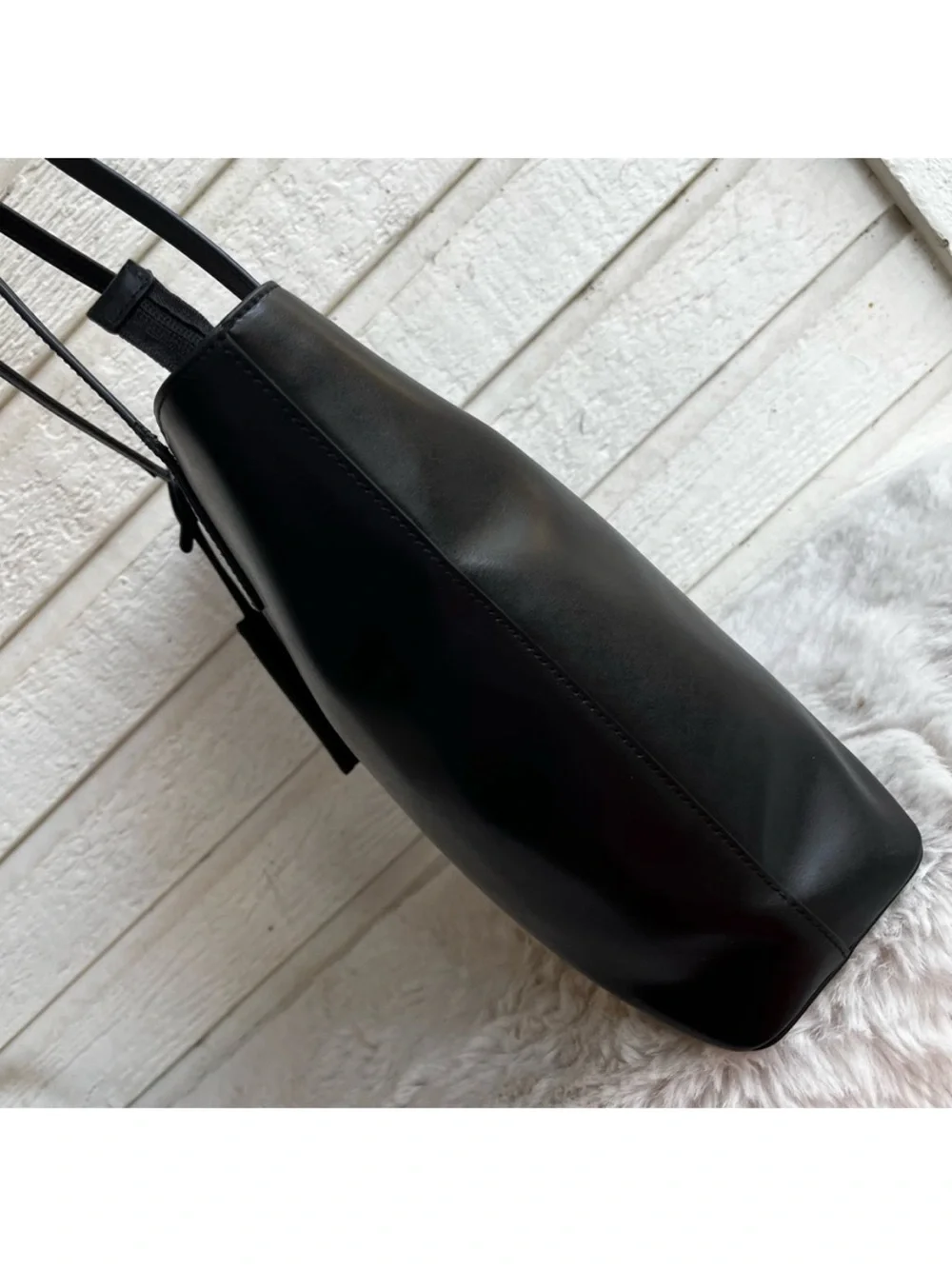 KATE SPADE Black Leather Saffiano Jana Knott Dumpling Mulberry Laptop Bag Tote
